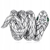 CHARMS WĄŻ WĘŻYK BOA srebro pr 925 koralik ZAWIESZKA SREBRNA BEADS