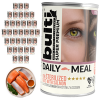 BULTI Daily Meal Sterilized mokra karma dla kota Łosoś z Kurczakiem 36x400g