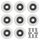 8x KÓŁKA DO KABINY PRYSZNICOWEJ ZAMIENNE ROLKA ŁOŻYSKO WÓZEK DO ROLEK 23MM