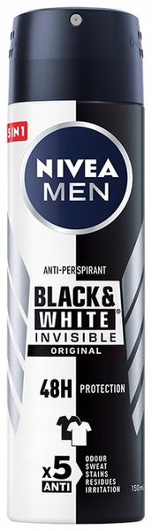 NIVEA MEN DEO BLACK WHITE INVISIBLE ORIGINAL spray zdjęcie 1