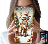ETUI DO IPHONE 5 / 5S / 5C - RENIFER, WZORY BOŻONARODZENIOWE + SZKŁO