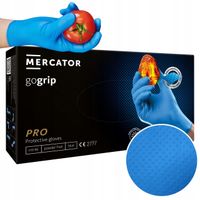 RĘKAWICE nitrylowe Mercator gogrip blue S 50szt, rękawiczki ochronne