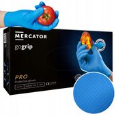 RĘKAWICE nitrylowe Mercator gogrip blue S 50szt, rękawiczki ochronne