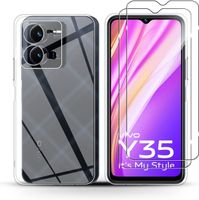 Zestaw Ochronny Holilo dla Vivo Y35, Przezroczyste Etui i Szkło