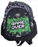 CoolPack Prime 16 Plecak szkolny zielony 23 l GAME OVER Pixele Modny