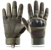 RĘKAWICZKI TAKTYCZNE BOJOWE MILITARNE SURVIVAL OCHRONNE DOTYKOWE KHAKI - XL