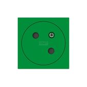 MOSAIC - Gniazdo 2P + Z pojedyncze Link płaskie kątowe 45 stopni 16 A - 250 V~ - zaciski automatyczne - Zielony Legrand 077160L
