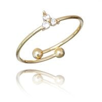 Pierścionek stal szlachetna platerowana 14k złotem PST901B