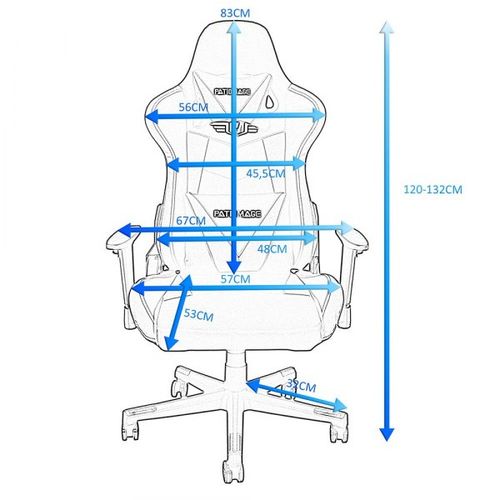 18273 Czerwono-czarny fotel gamingowy obrotowy PATIOMAGE do pokoju na Arena.pl