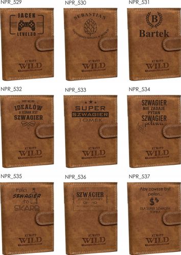 Portfel grawer w pudełku śmieszny napis TWÓJ TEKST na Arena.pl