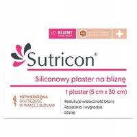SUTRICON PLASTER SILIKONOWY NA BLIZNY TRĄDZIK PRZEBARWIENIA ZE SREBREM 1szt