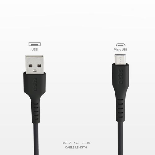 kabel przewód usb-a - micro-usb 1m - czarny na Arena.pl