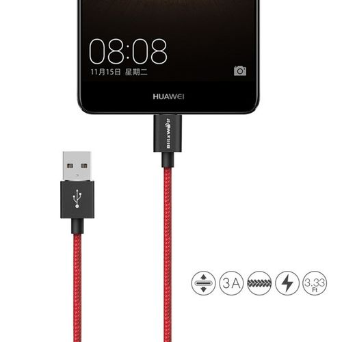 Kabel USB typu C BlitzWolf BW-TC3 2,5m czerwony na Arena.pl