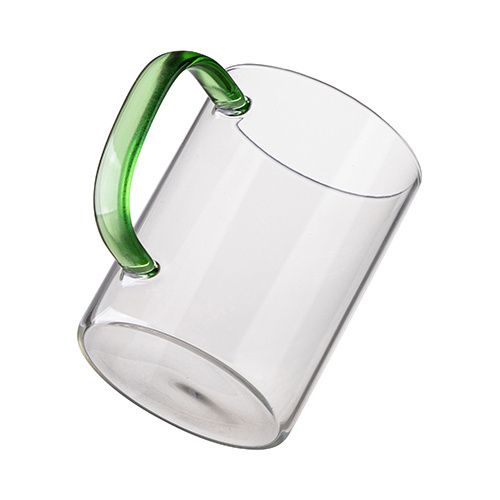 Szklanka 450 ml z jasnozielonym uszkiem do sublimacji na Arena.pl