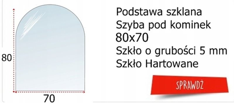 SZYBA PODSTAWA POD Kominek Hartowana szkło 80X60 blacha zdjęcie 8