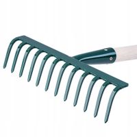 GRABIE DO LIŚCI TRAWY OGRODOWE TRZON DREWNIANY 138 cm GRABKI 12 ZĘBÓW SOLID