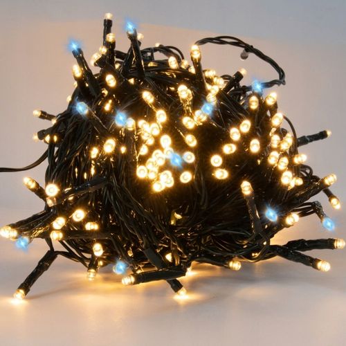 LAMPKI CHOINKOWE ŚWIATEŁKA CHOINKĘ ŚWIĄTECZNE 300 LED EFEKTEM FLASH CIEPŁE na Arena.pl