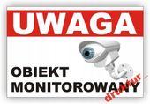 PVC Tablica OBIEKT MONITOROWANY znak tabliczka tablica