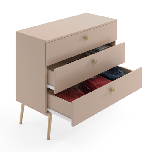 Komoda skandynawska z szufladami na wysokich nogach - Macchiato na Arena.pl