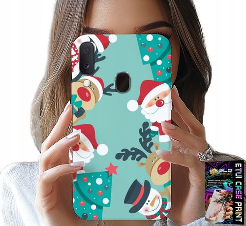 ETUI DO SAMSUNG GALAXY A40 - MIKOŁAJ, RENIFER BAŁWAN ŚWIĄTECZNE WZORY na Arena.pl