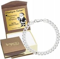 Bransoletka Srebrna Pancerka 925 Pełna Diamentowana 6,50 mm Grawer Gratis