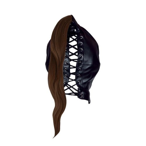 mask with brown ponytail   black na Arena.pl