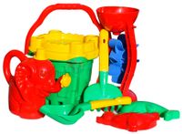 Zestaw do piaski duże Wiaderko Łopatka 8 el młynek