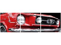 30 90CM OBRAZ 3 ELEM RED MUSTANG Y ŚCIENNY PŁOTNO DRUK