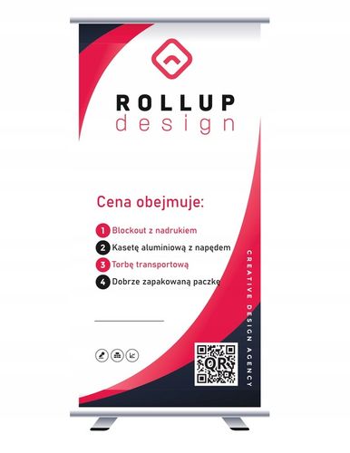 ROLLUP 100x200cm kaseta + wydruk UV PREMIUM ROLL-UP na Arena.pl
