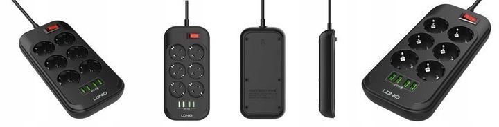 LISTWA ZASILAJĄCA PRZEDŁUŻACZ USB ANTYPRZEPIĘCIOWA zdjęcie 2