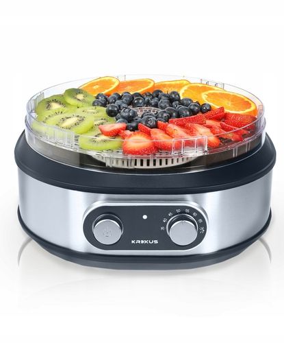 Suszarka Spożywcza do Grzybów Owoców Warzyw Dehydrator INOX 450W Krexus na Arena.pl