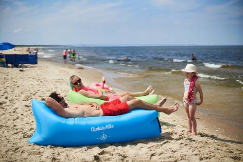 WYTRZYMAŁY Materac DMUCHANY Lazy Bag Leżak NA PLAŻĘ AIR SOFA Captain Mike na Arena.pl