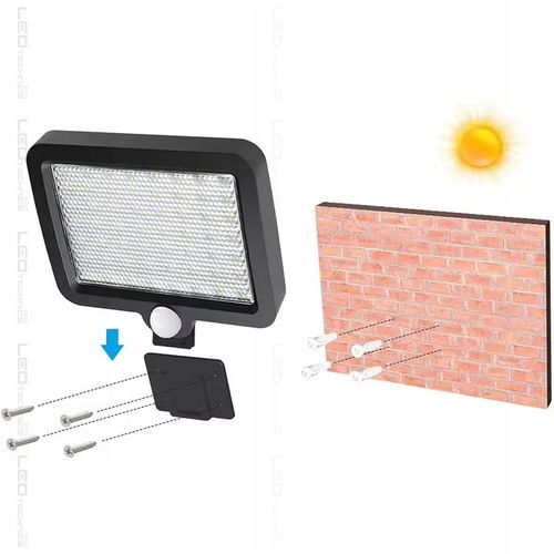 Lampa solarna LED czujnik ruchu zmierzchu Naświetlacz zewnętrzny PIR na Arena.pl
