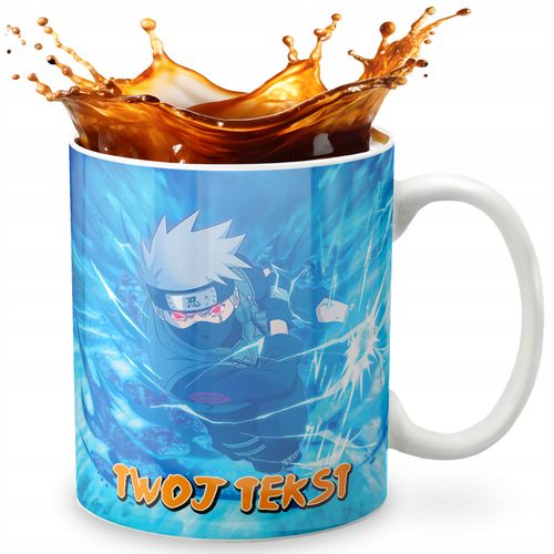 KUBEK 330ml GRAFIKA PREZENT ŚWIĘTA WZÓR - NARU TO ANIME + IMIĘ na Arena.pl