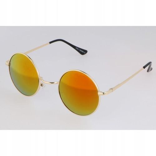 ZŁOTE LENONKI OKRĄGŁE Okulary PRZECIWSŁONECZNE na Arena.pl