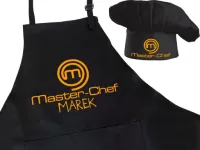 MEGA ZESTAW KOMPLET KUCHENNY FARTUCH CZAPKA GRILL