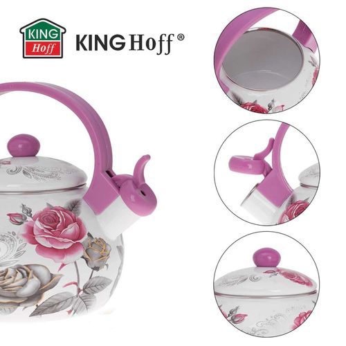 czajnik emaliowany 2l z gwizdkiem kinghoff kh-1911 na Arena.pl