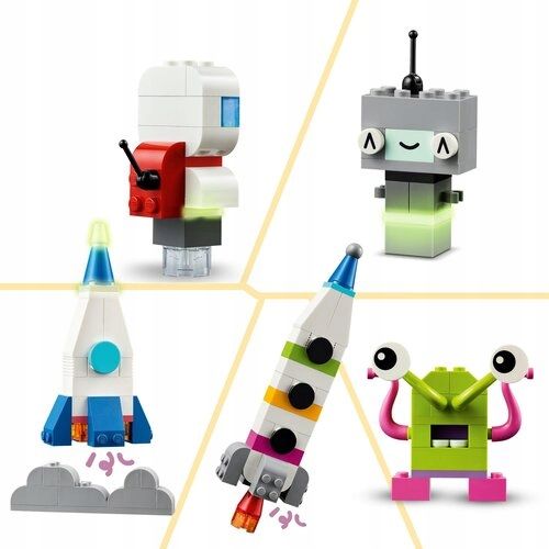 LEGO Classic Kosmos 11037 Kreatywne Planety Układ Słoneczny Świecące klocki zdjęcie 9