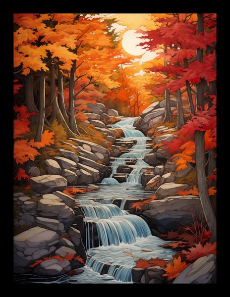 Plakat 15x20cm Jesienne Wodospady zdjęcie 2