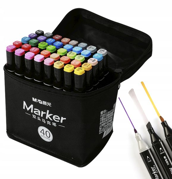Marker artystyczny alkoholowy dwustronny 40k zdjęcie 1