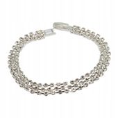 Elegancka bransoletka srebrna ślub cyrkonie