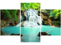 90X60CM OBRAZ WODOSPAD TRZY OBRAZY