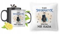 Dla Informatyka Zestaw Kubek Magiczny + Poduszka Z Nadrukiem Ze Zdjęciem