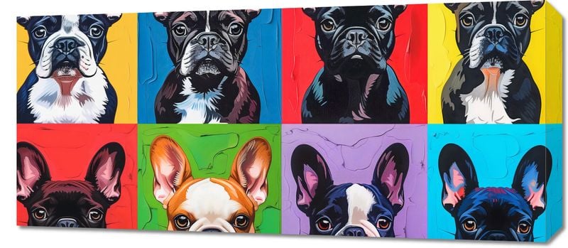 Obraz 90x40cm Buldogi Francuskie zdjęcie 1