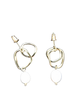 Kolczyki naturalne perły pozłacane 14k