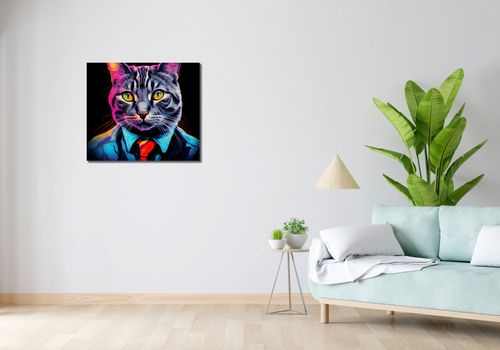 Obraz 70x60cm Kolorowy Bizneskot na Arena.pl