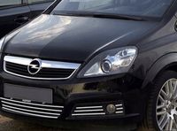 OPEL ZAFIRA B Listwy CHROM GRILL atrapa + HALOGEN
