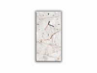 ZEGAR SZKLANY PROSTOKĄTNY - Marmur