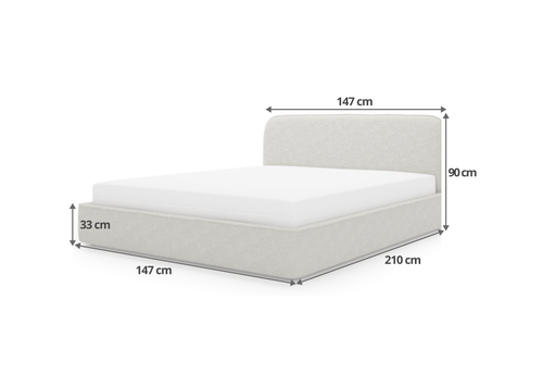 Łóżko tapicerowane Nello 140x200 Brązowe na Arena.pl