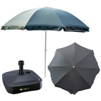 Parasol ogrodowy 240cm z podstawą kwadrat zestaw